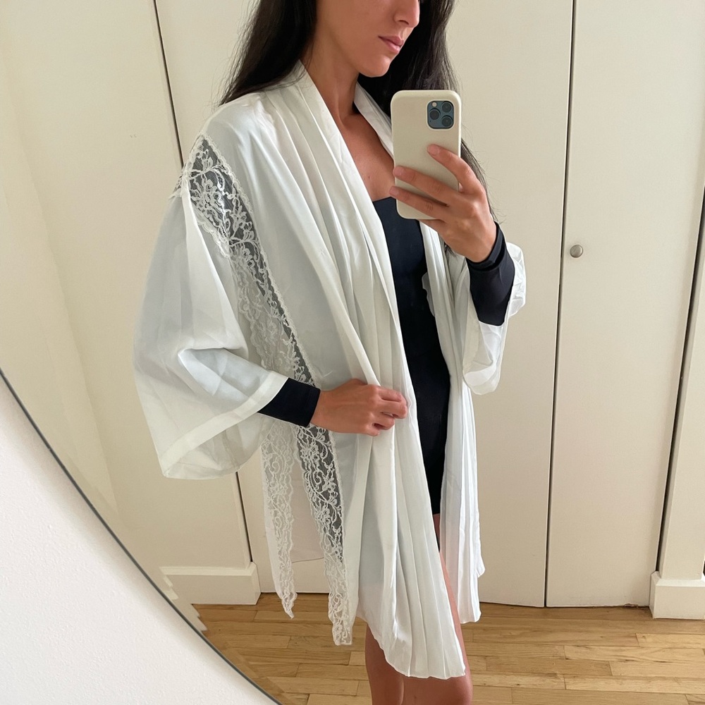 Natori for SAKS 5TH, vintage white robe